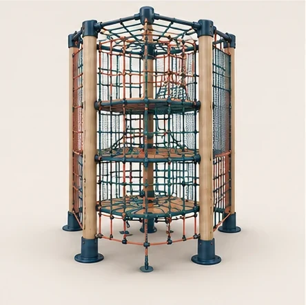 AG SkyNet Tower — original isolated AG concept illustration; not a production specification.