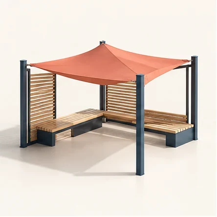 Canopy Social Deck — original isolated AG concept illustration; not a production specification.