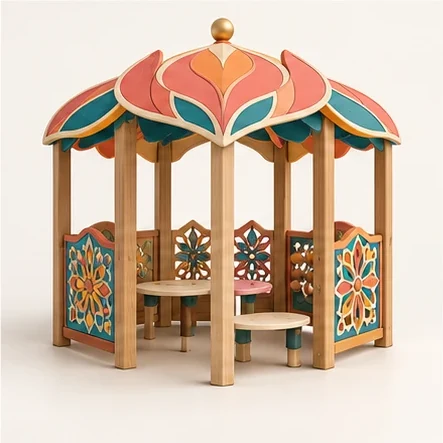 AG India Festival Pavilion — original isolated AG concept illustration; not a production specification.