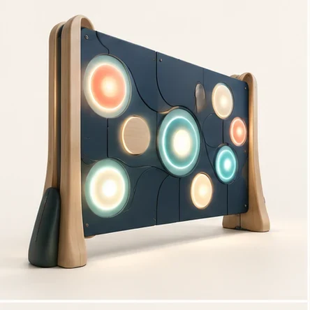AG Pulse Interactive Wall Concept — original isolated AG concept illustration; not a production specification.