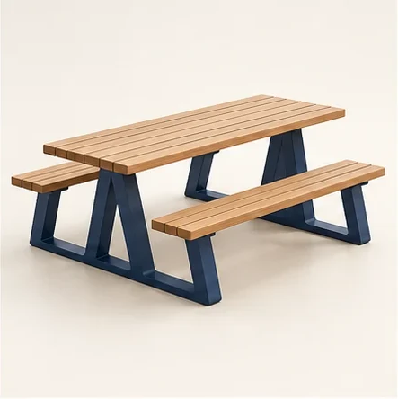 AG Gather Picnic Table — original isolated AG concept illustration; not a production specification.