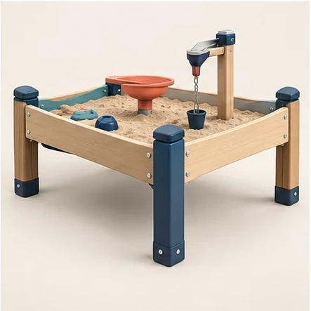 AG Shared Sand Table Concept — original isolated AG concept illustration; not a production specification.
