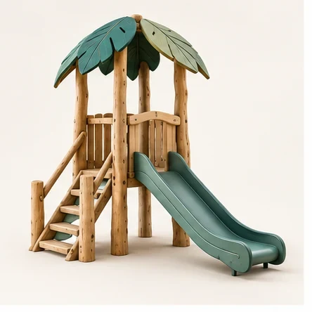 AG Grove Timber Tower — original isolated AG concept illustration; not a production specification.