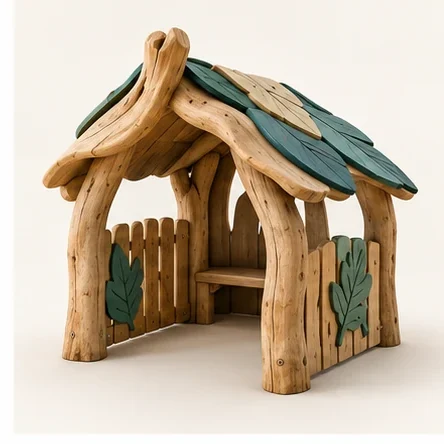 AG Grove Play Hut — original isolated AG concept illustration; not a production specification.