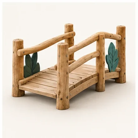 AG Grove Timber Bridge — original isolated AG concept illustration; not a production specification.