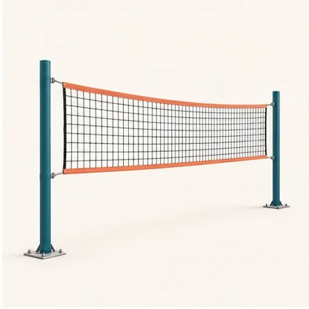 AG Court Volleyball Posts — original isolated AG concept illustration; not a production specification.