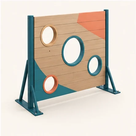 AG Court Activity Wall — original isolated AG concept illustration; not a production specification.
