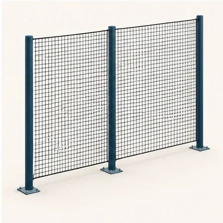 AG Court Ball-stop Screen — original isolated AG concept illustration; not a production specification.