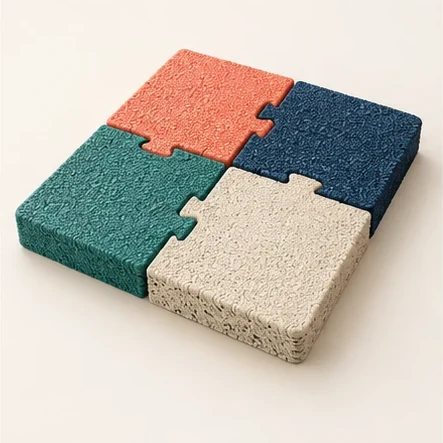 AG Surface Rubber Tile Concept — original isolated AG concept illustration; not a production specification.
