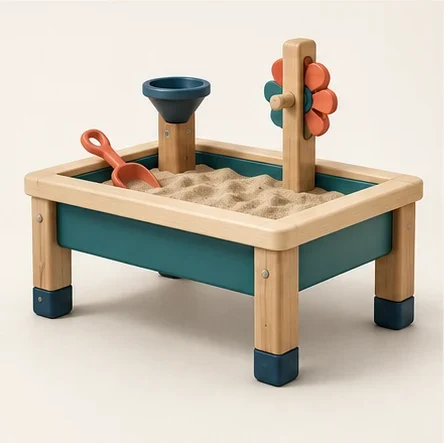 AG Little Worlds Sand Play — original isolated AG concept illustration; not a production specification.