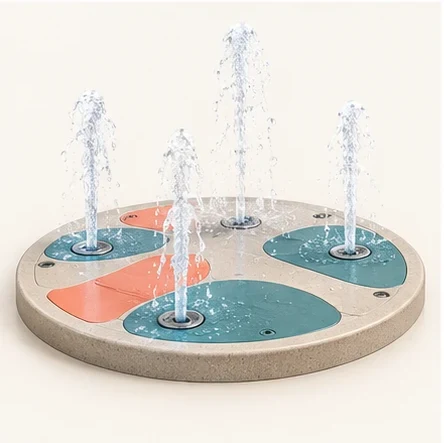 AG Splash Ground Jets — original isolated AG concept illustration; not a production specification.